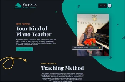 Piano Teacher Website
